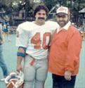 With Coach Pudgy Walsh after beating the NYPD Football team