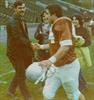  Paul congratulating Chuck after a Brown University win in 1976.
