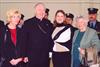 Taken at gymnasium dedication for Lt. Paul Mitchell.  left to right: Paul's wife Maureen, Cardinal Egan, Daughter Christine& Paul's mom.